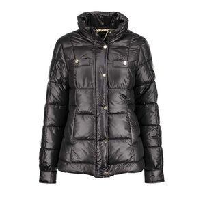 JESSICA SIMPSON Black Quilted Mock Neck Puffet Coat Jacket Size Medium NEW